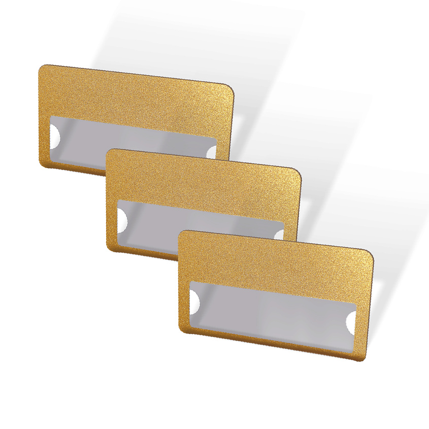 Изображение товара Набор бейджей с магнитным креплением Золотой 70х40 мм для идентификации сотрудников