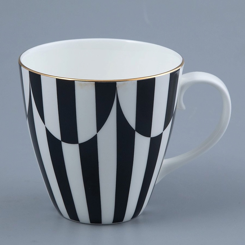 Изображение товара Бокал из костяного фарфора с рисунком Да и нет Императорский фарфоровый завод 470 мл