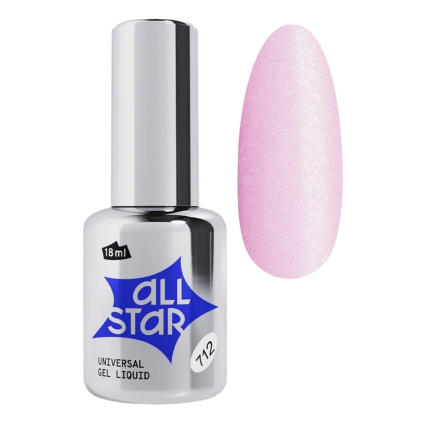 Изображение товара ALL STAR PROFESSIONAL Гель скульптурный низкой вязкости Gloss Pink 18 мл для моделирования и укрепл