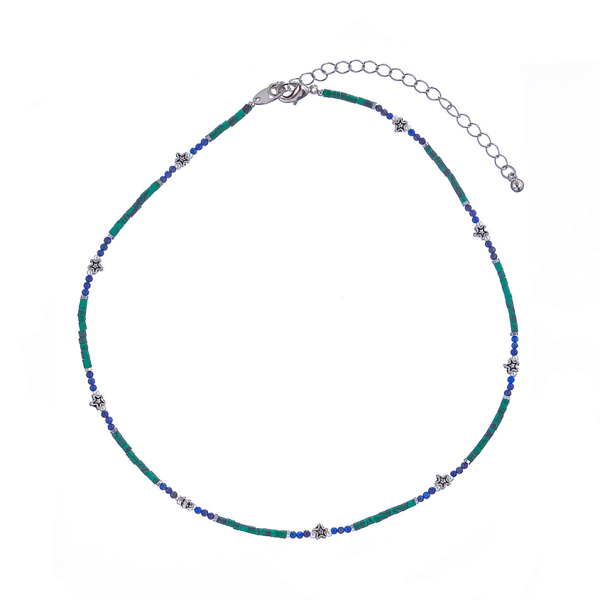 Изображение товара LANZEROTTI Колье Crespino с малахитом и лазуритом, Зеленый