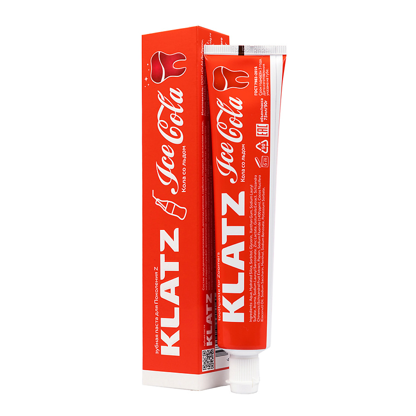 Изображение товара KLATZ Зубная паста ZOOMERS Кола со льдом 75 мл