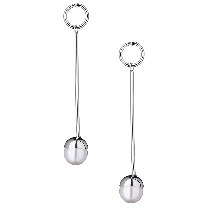 Изображение товара Длинные серьги Сабрина из гипоаллергенного сплава с жемчугом для женщин