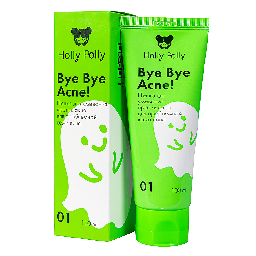 Изображение товара HOLLY POLLY Пенка для умывания лица Bye Bye Acne! против акне и воспалений, 100 мл