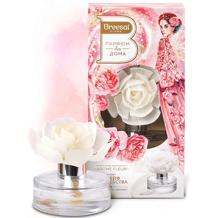 Изображение товара Декоративный ароматизатор Arome Fleur Breesal 65 мл с цветами из рисовой бумаги