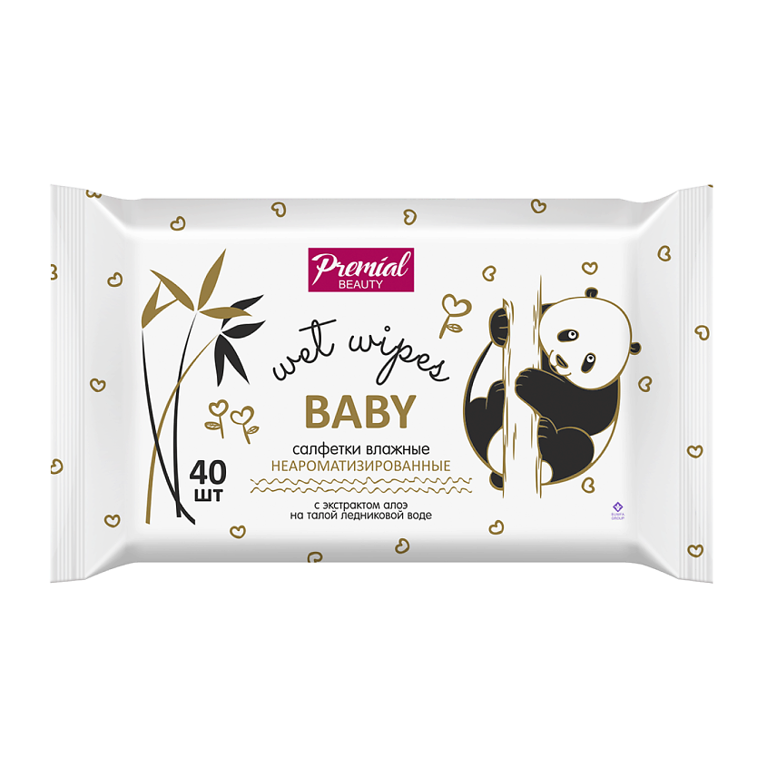 Изображение товара PREMIAL Салфетки влажные для детской гигиены неароматизированые, 40 шт.