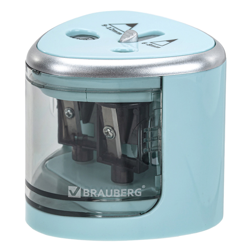 Изображение товара BRAUBERG Точилка электрическая BRAUBERG DUAL, 4 батарейки АА