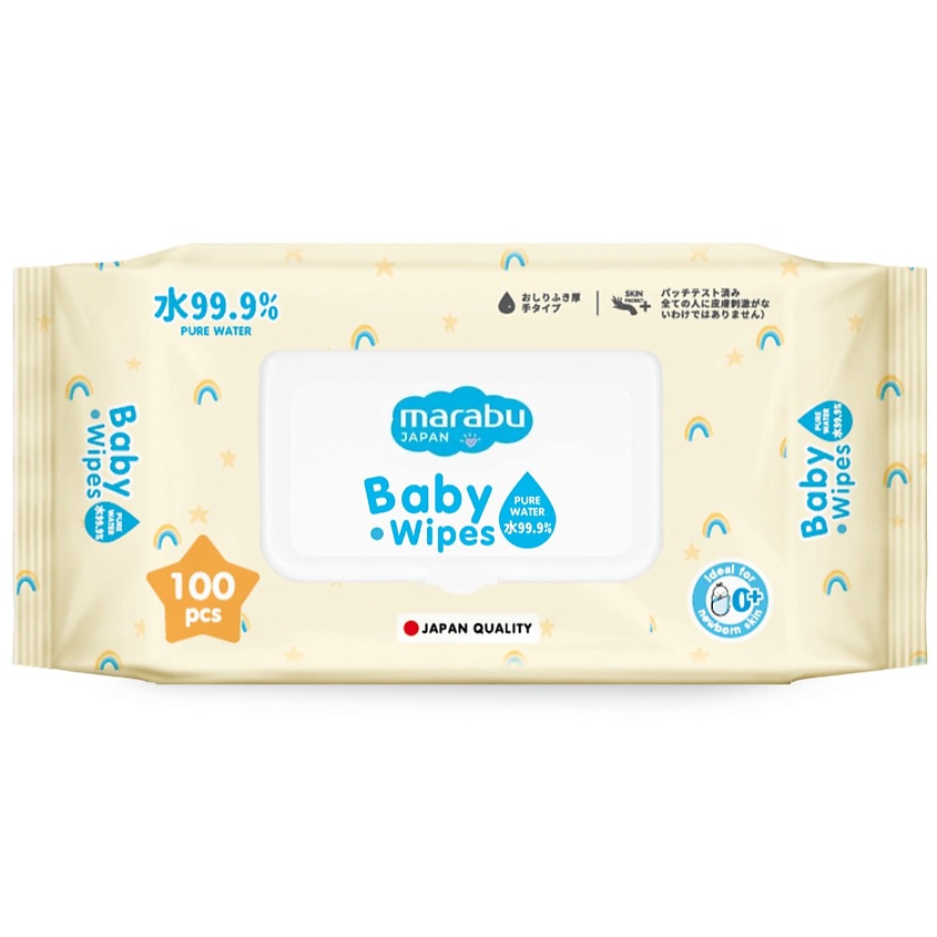 Изображение товара Детские влажные салфетки Marabu 100 шт гипоаллергенные для чувствительной кожи