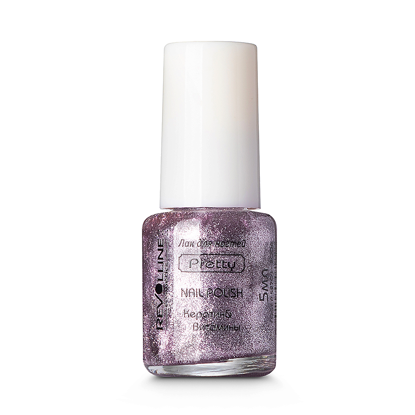 Изображение товара REVOLLINE Лак для ногтей, сиреневый перламутровый с серебристым микрошиммером