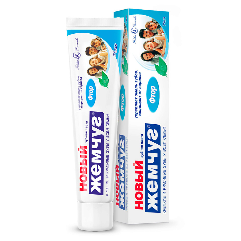 Изображение товара НОВЫЙ ЖЕМЧУГ Зубная паста Фтор, 75 мл