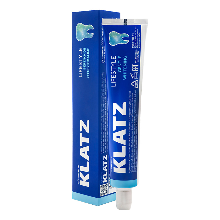 Изображение товара KLATZ Зубная паста LIFESTYLE Бережное отбеливание, 75 мл