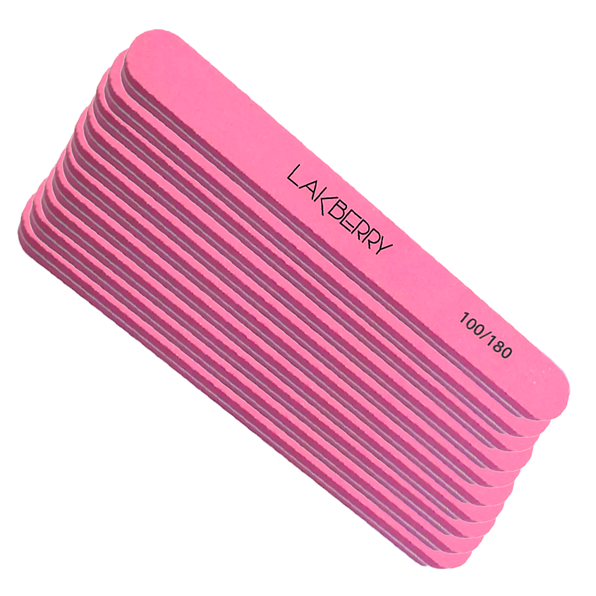 Изображение товара Баф для ногтей GET THE REASON LAKBERRY 100/180 розовый 10 шт