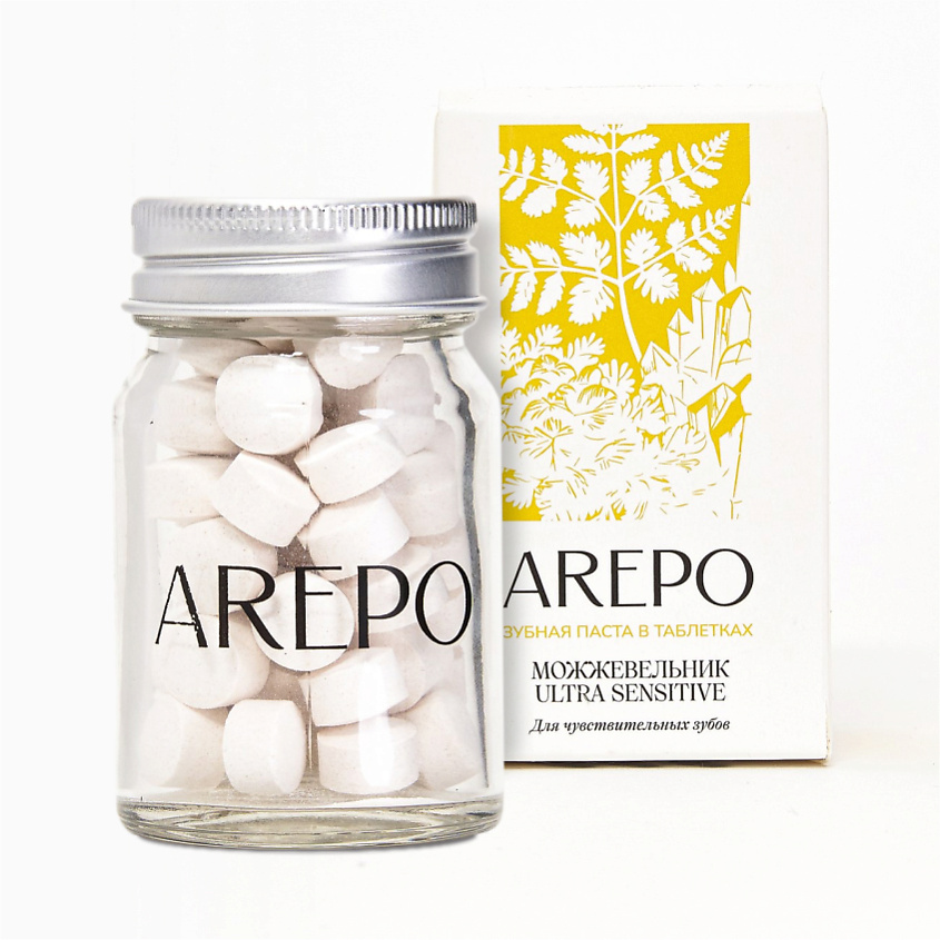 Изображение товара AREPO Зубная паста в таблетках МОЖЖЕВЕЛЬНИК ULTRA SENSITIVE, 55 шт.