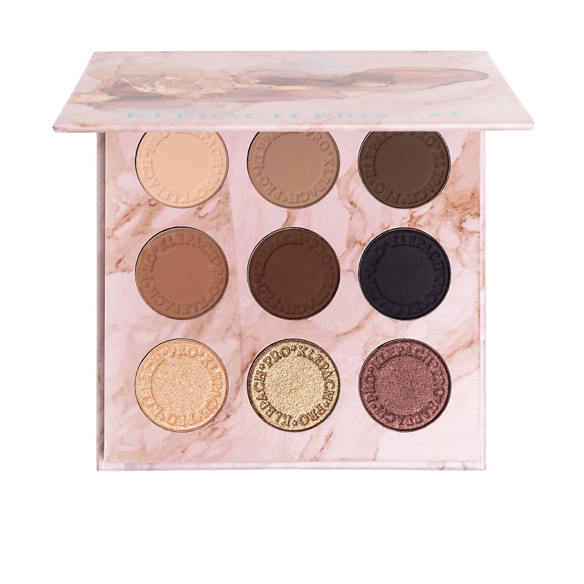 Изображение товара Klepach.Pro Палетка теней для макияжа глаз бровей 9 оттенков универсальный дизайн