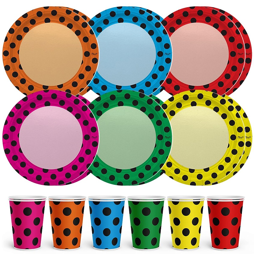 Изображение товара PRIORITY Одноразовая посуда для праздника "Стиляги" на 12 персон, 1 шт.