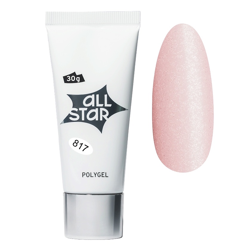 Изображение товара ALL STAR PROFESSIONAL Полигель моделирующий Shiny Beige 817 30 гр для ногтей