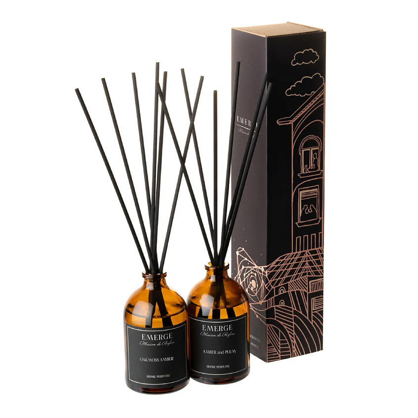 Изображение товара EMERGE Набор 2 диффузора ароматических (Дубовый Мох, Амбра Слива), 2 набор