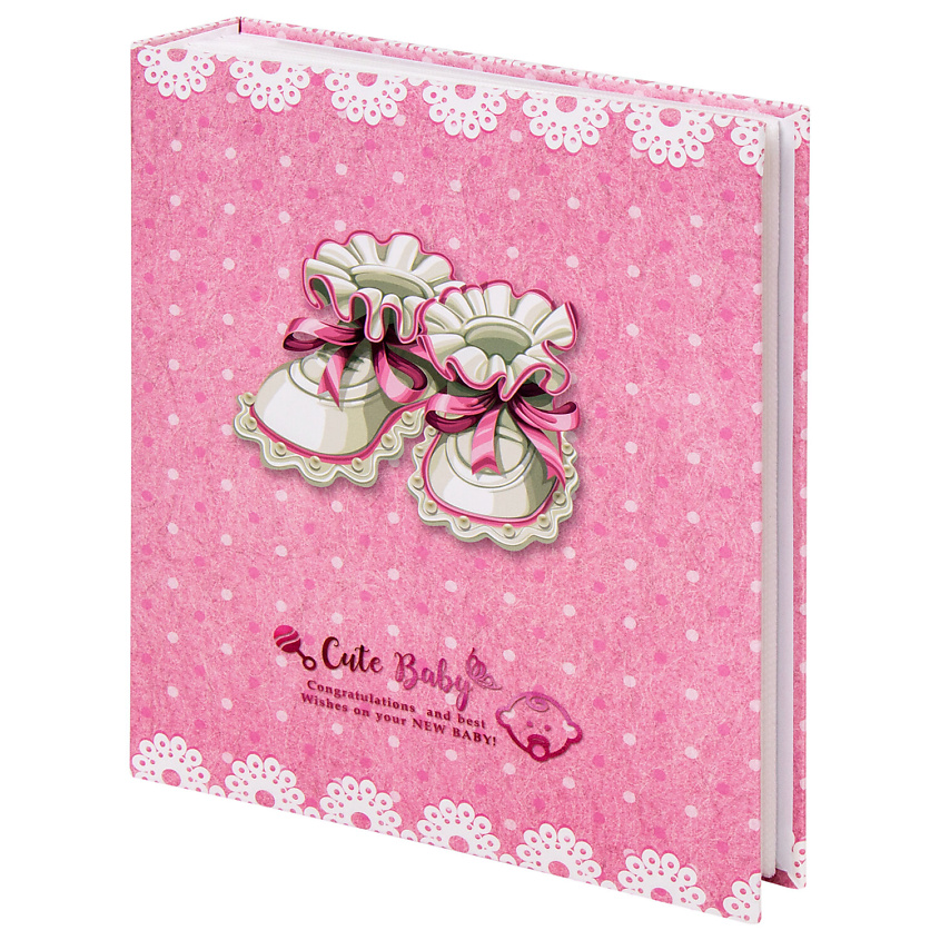 Изображение товара BRAUBERG Фотоальбом Baby shoes на 200 фото 10х15 см, Тип листов: полипропиленовые листы с карманами. Макс. количество фотографий: 200 шт. Размер фотографий: 10х15 см. Тип обложки: твердая. Дизайн: Cute Baby. Количество листов: 50 шт. Размер ли