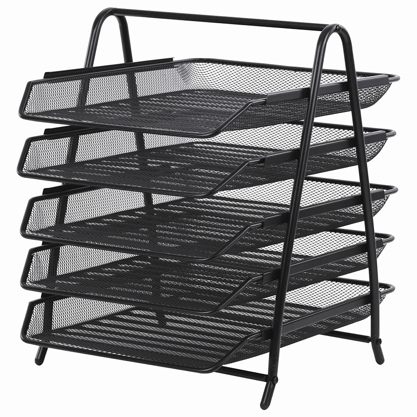 Изображение товара BRAUBERG Лоток горизонтальный для бумаг Germanium, Черный