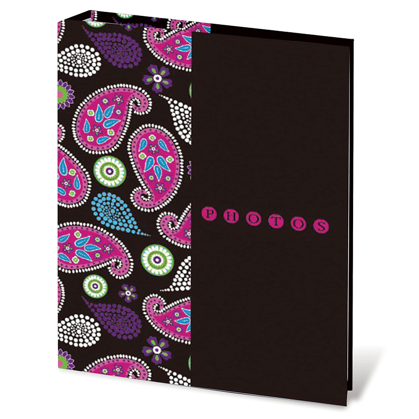 Изображение товара BRAUBERG Фотоальбом Пейсли 200 фото 10*15см, Черный