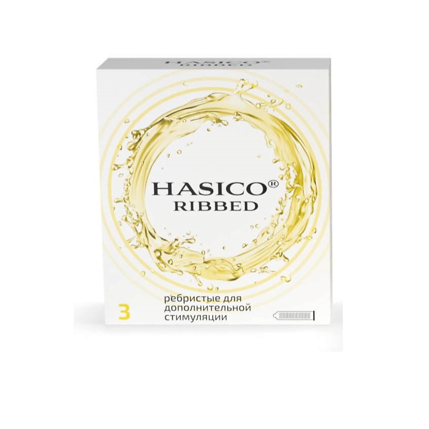 Изображение товара HASICO Презервативы ribber 3 шт ребристые натуральный латекс стимуляция