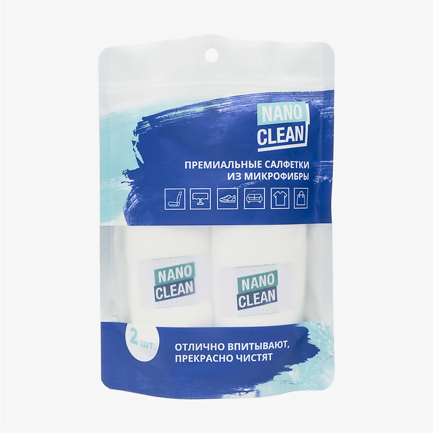 Изображение товара Набор салфеток из микрофибры NanoClean универсальные для деликатной уборки