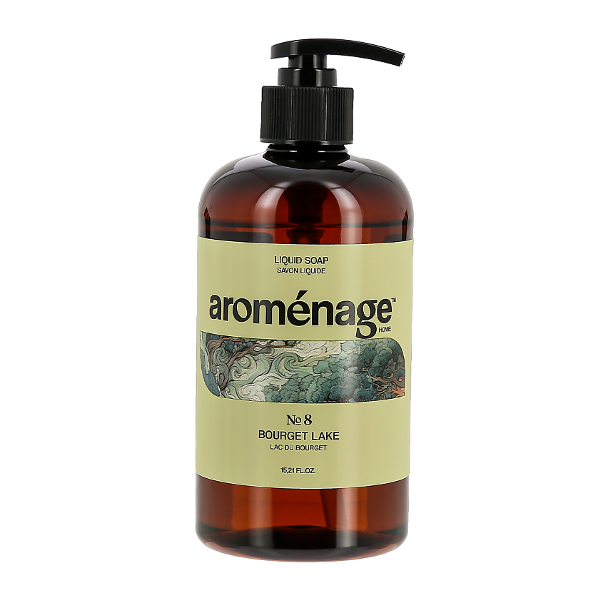 Изображение товара Жидкое мыло AROMENAGE Горное озеро Бурже 450 мл натуральное очищение и уход