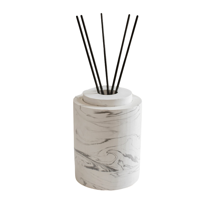 Изображение товара ROKKYHOME Декоративная емкость для диффузора, Цвет: серый мрамор
