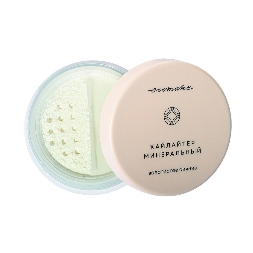 Изображение товара ECOMAKE Хайлайтер минеральный «Жемчужный свет», золотистый