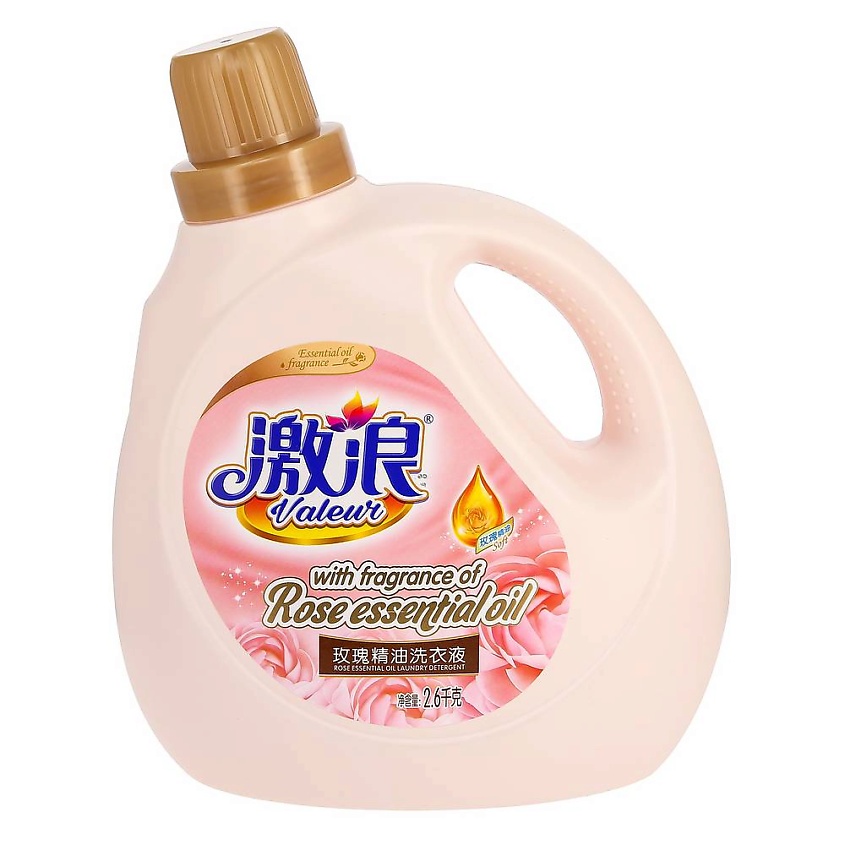 Изображение товара VALEUR Гель-концентрат для стирки с эфирным масло розы, жидкий порошок, автомат, 2600 мл
