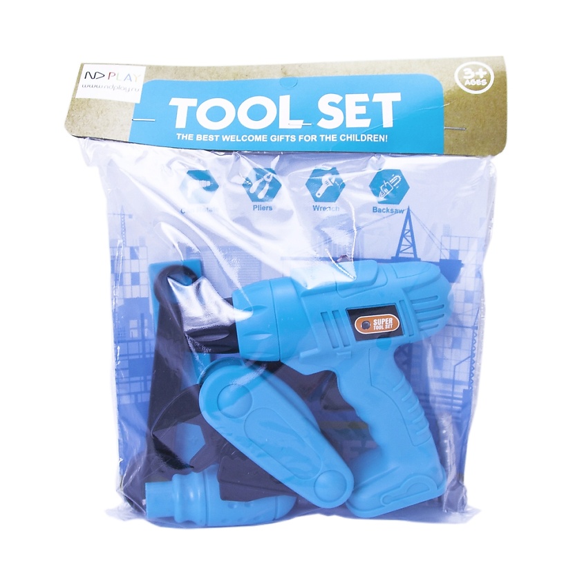 Изображение товара ND PLAY Набор детских инструментов «Шуруповерт», 15 предметов, 1 шт