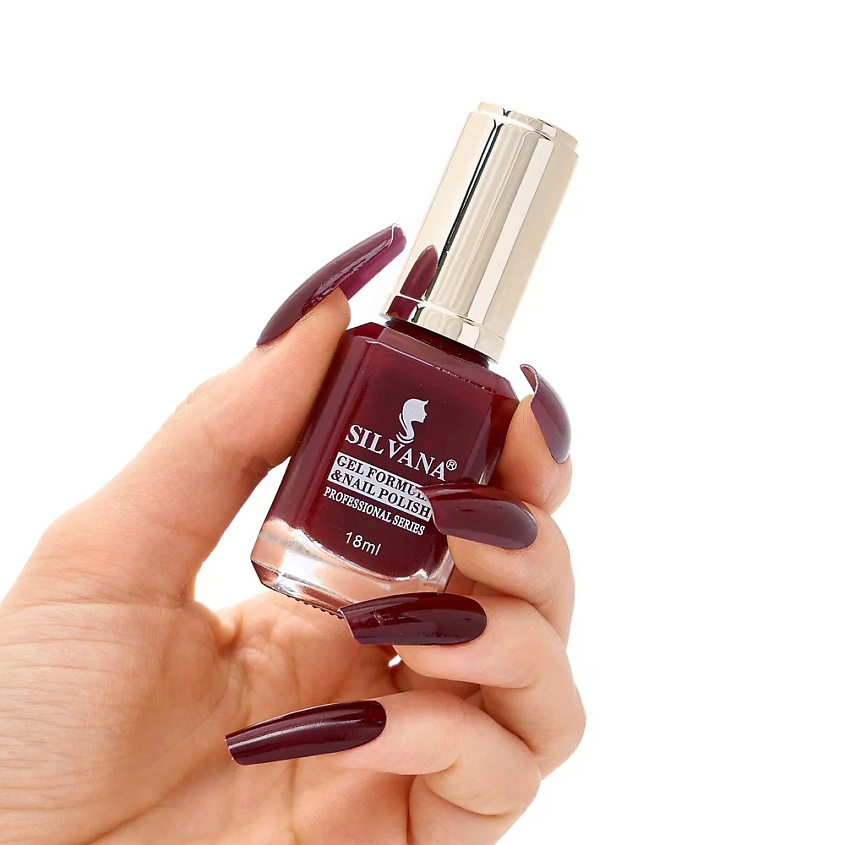 Изображение товара SILVANA Гибридный лак для ногтей Красно-коричневый