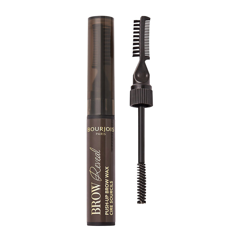 Изображение товара BOURJOIS Гель-воск для бровей Brow Reveal Push-Up Brow Wax, 04 Black brown