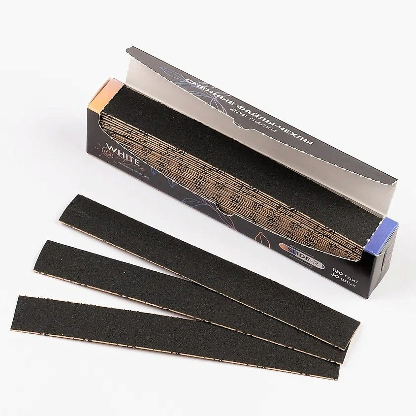 Изображение товара WHITE LINE Сменные файлы для пилок одноразовые 180 грит, Овал, 30 шт.