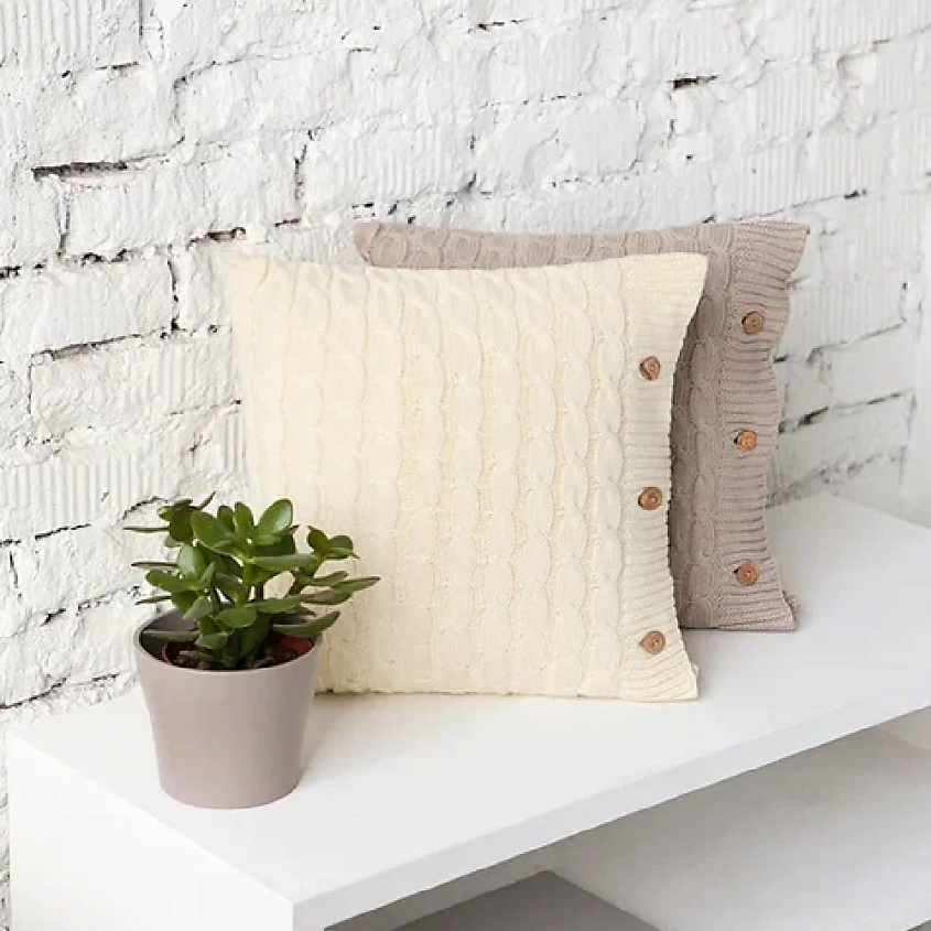 Изображение товара LUXBERRY Наволочка декоративная LUX 22, 40 x 40 см, Цвет: кремовый