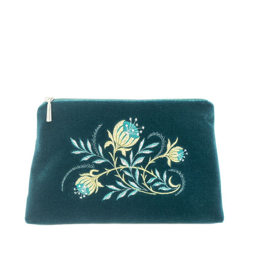 Изображение товара Элегантная бархатная сумка ТОРЖОКСКИЕ ЗОЛОТОШВЕИ МОД 284 РИС 851 голубая