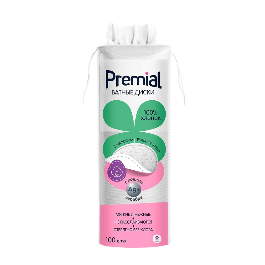 Изображение товара PREMIAL Classic Диски ватные, 100 шт.