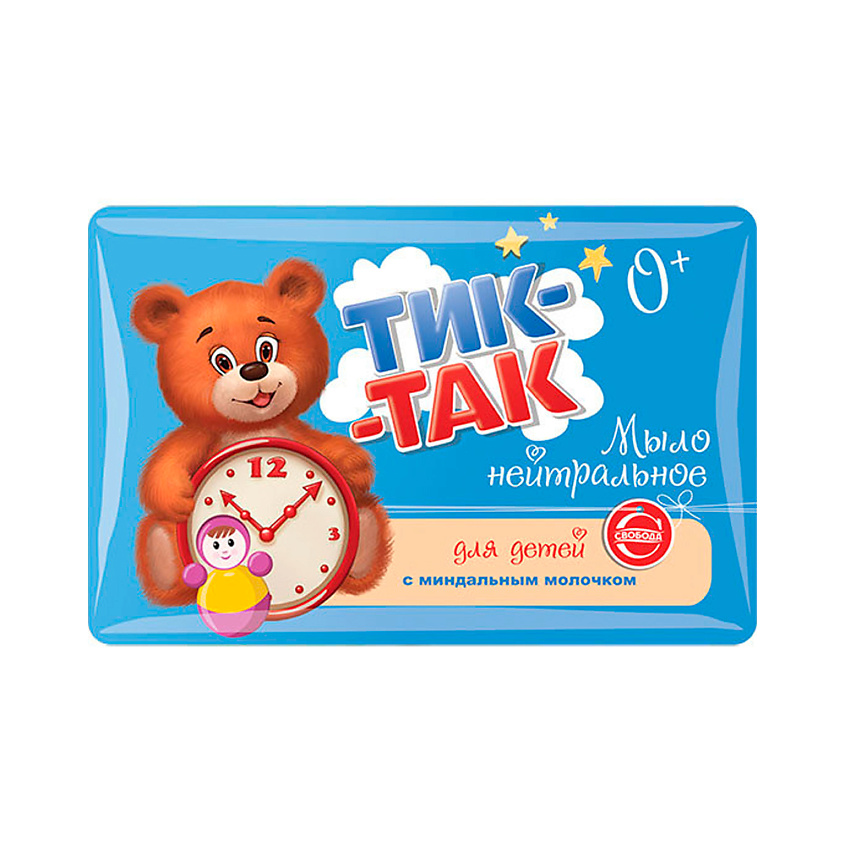 Изображение товара Детское нейтральное мыло Тик-Так с Миндальным молочком, 90 г