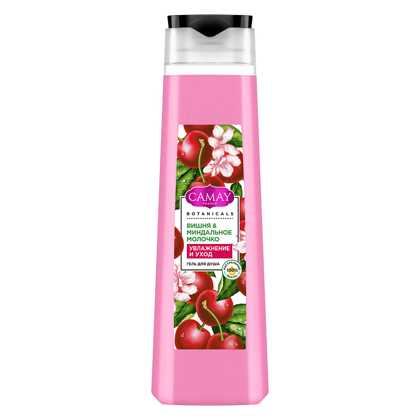 Изображение товара Гель для душа Camay Вишня и миндальное молочко 750 мл уход и ароматерапия