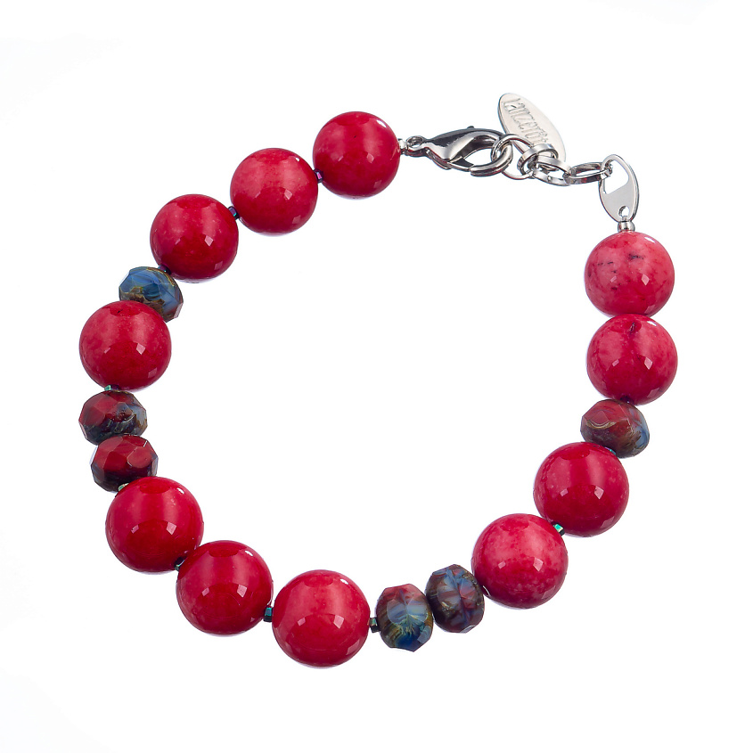 Изображение товара Браслет Crespino с кораллом и мурано, красный, женский, 22 размер