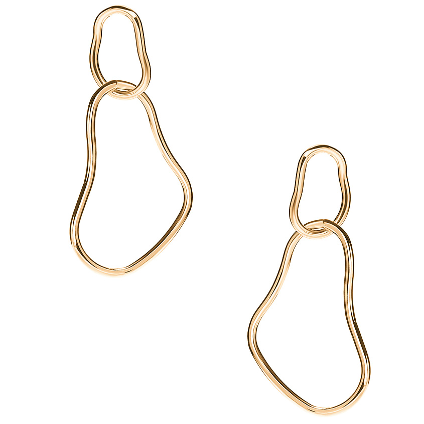 Изображение товара Серьги NOTHING BUT LOVE "Очертание последнего берега" гипоаллергенные золотые