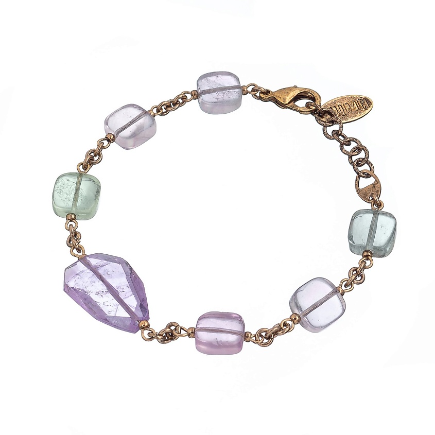 Изображение товара LANZEROTTI Браслет Ispirazione, аметист, флюорит, цвет: Сиреневый, размер: 22