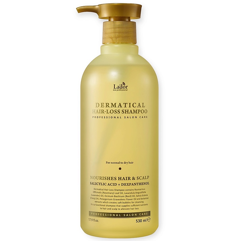 Изображение товара LADOR Шампунь против выпадения волос DERMATICAL HAIR-LOSS SHAMPOO, 530 мл