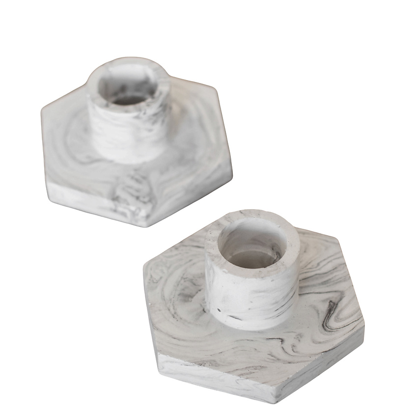 Изображение товара ROKKYHOME Подсвечники для столовых свечей, серый