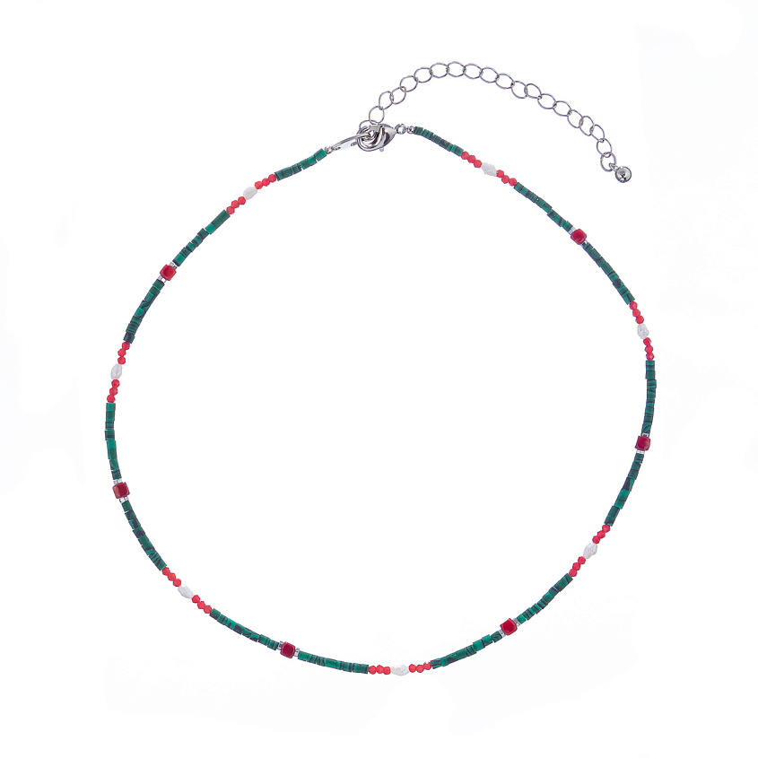 Изображение товара Колье с малахитом кораллом жемчугом и кристаллами Lanzerotti Crespino