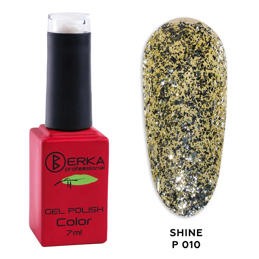 Изображение товара Гель-лак для ногтей Shine P серый с жидкой слюдой BERKA №P010 36Вт