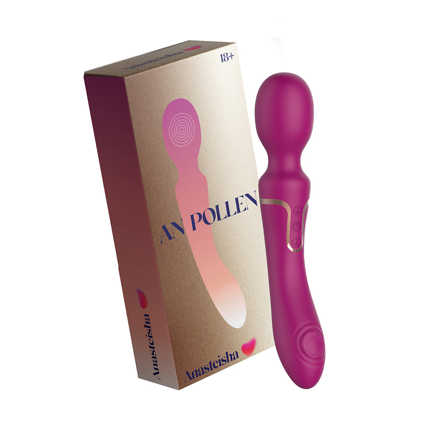 Изображение товара ANASTEISHA Двухсторонний вибромассажер AN Pollen с пульсацией и вибрацией, Фиолетовый