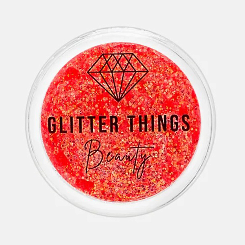 Изображение товара GLITTER THINGS Глиттер Гель Блёстки для глаз, лица и тела "Яркое Солнце", Оранжевый