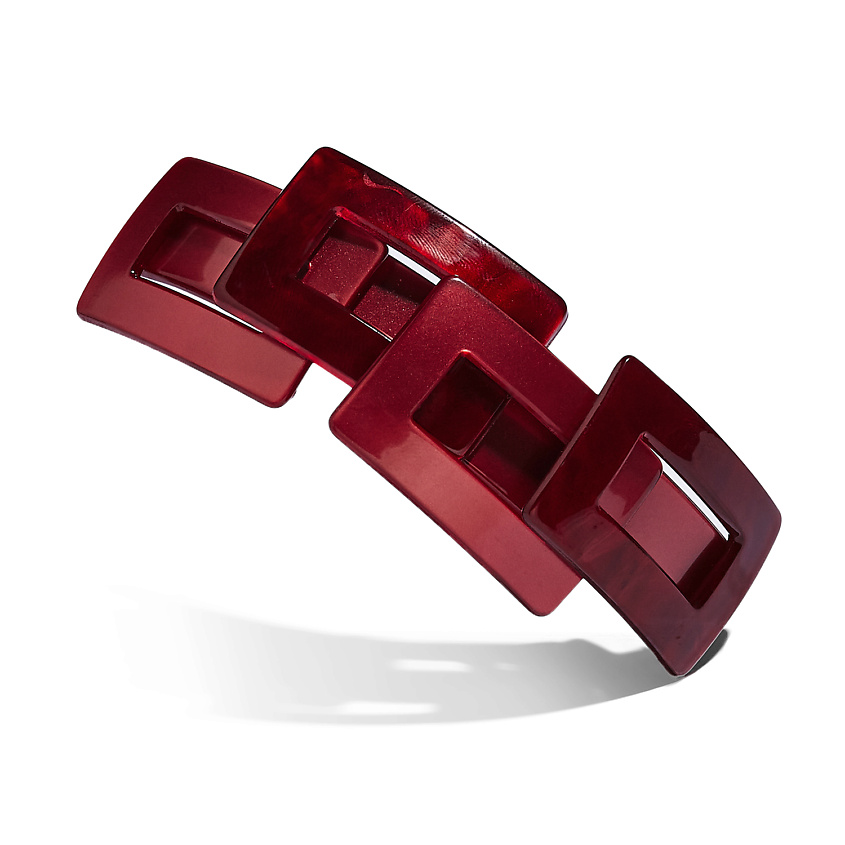 Изображение товара Заколка автомат с объемной фигурной накладкой для женщин