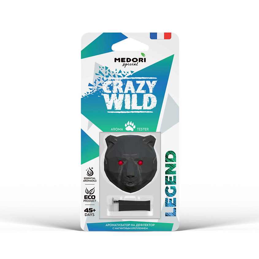Изображение товара Ароматизатор автомобильный MEDORI LEGEND керамический стиль медведь магнитный 30 г