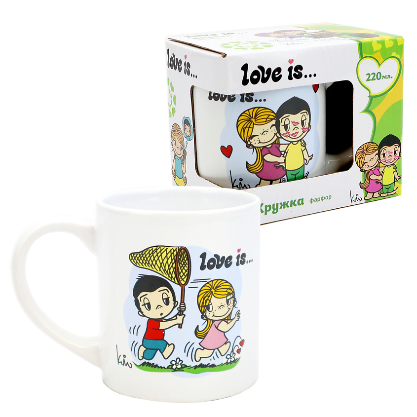 Изображение товара ND PLAY Кружка в подарочной упаковке Love is, 220 мл, фарфор